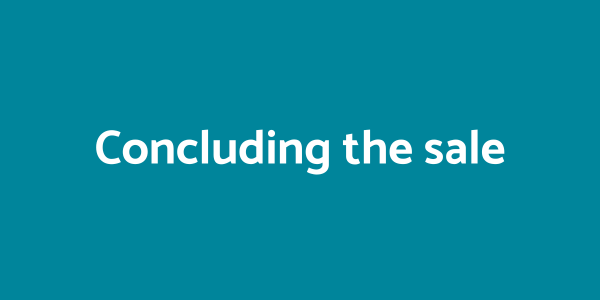 Concluding the sale