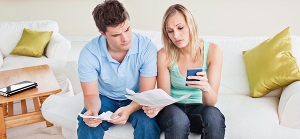 Couple on sofa