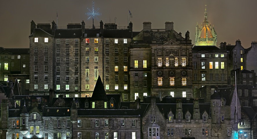 Edinburgh at night