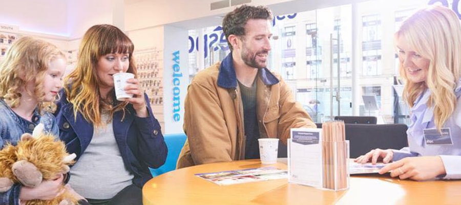 A family getting advice at ESPC Property Information Centre