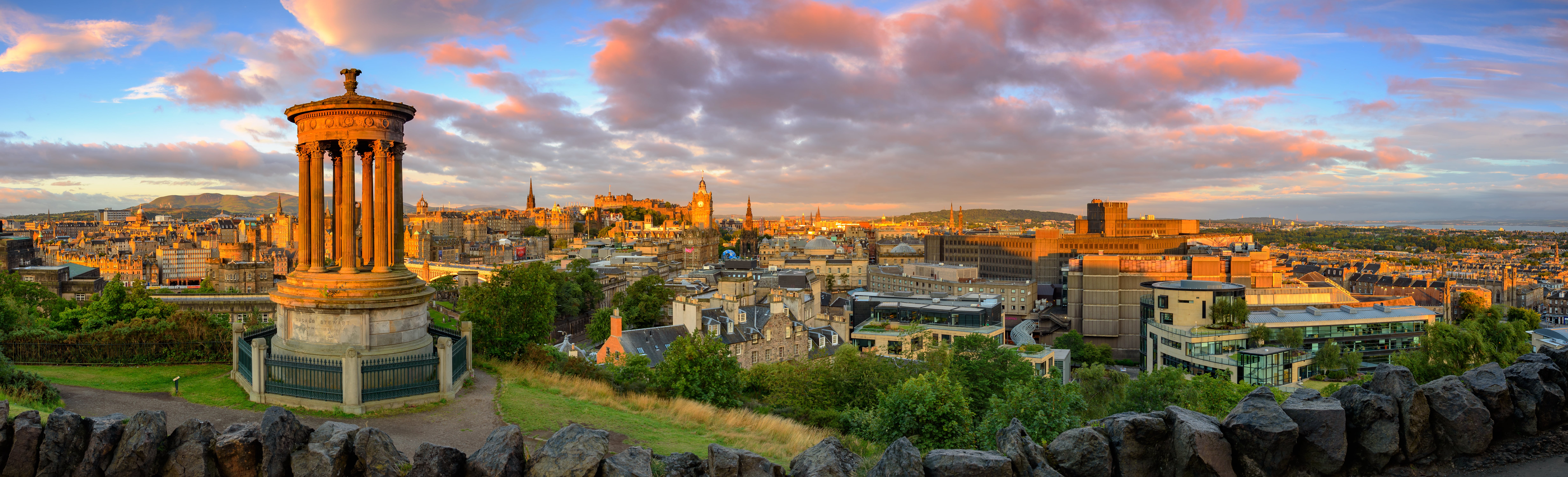 Edinburgh panorama sunset