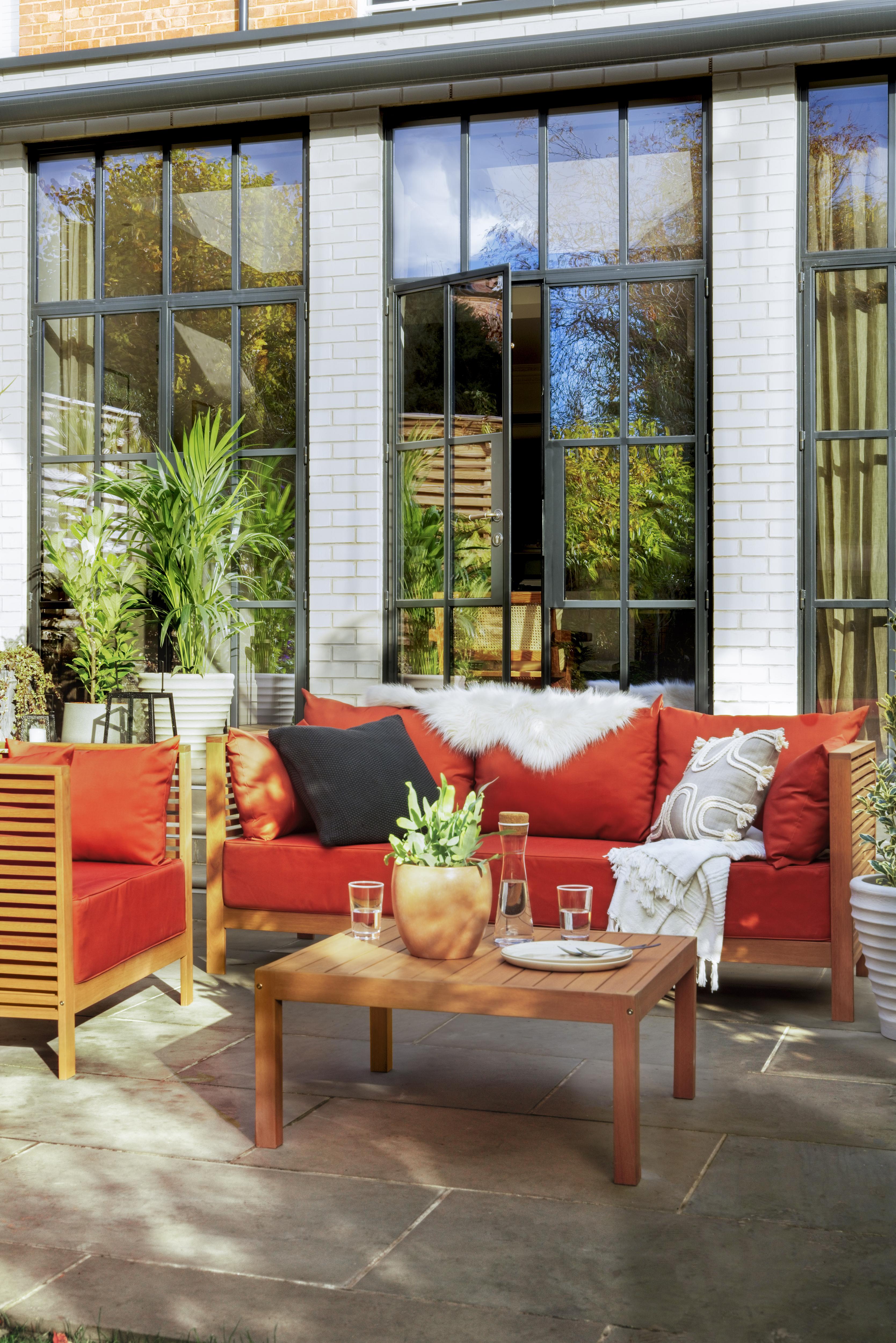 Garden furniture orange sofa ESPC